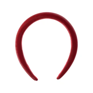 Women's Pleated Puffy Hair Headband, Red