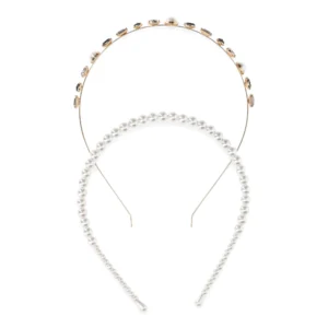 Tru Women's Rhinestone Embellished and Faux Pearl Hair Headband