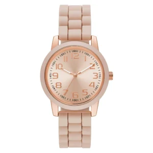 Women's Wristwatch: Rose Gold Case, Blush Bezel, Easy Read Dial